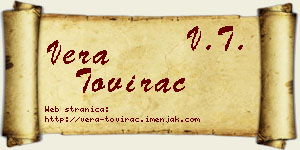 Vera Tovirac vizit kartica